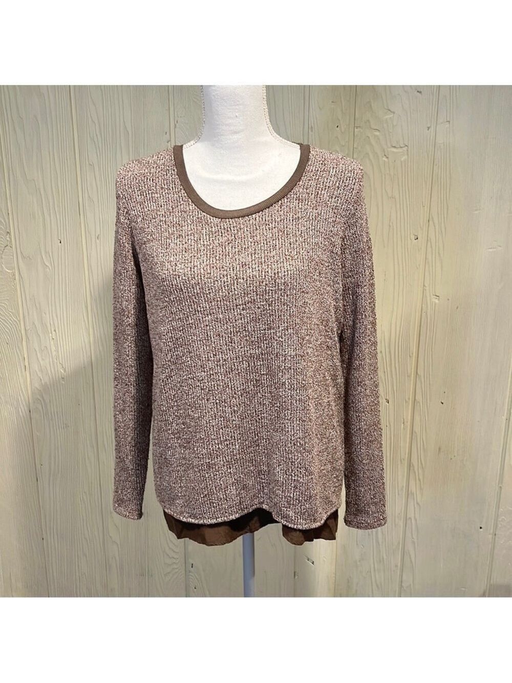 Zara Knit Sweater Large Split Back Lined